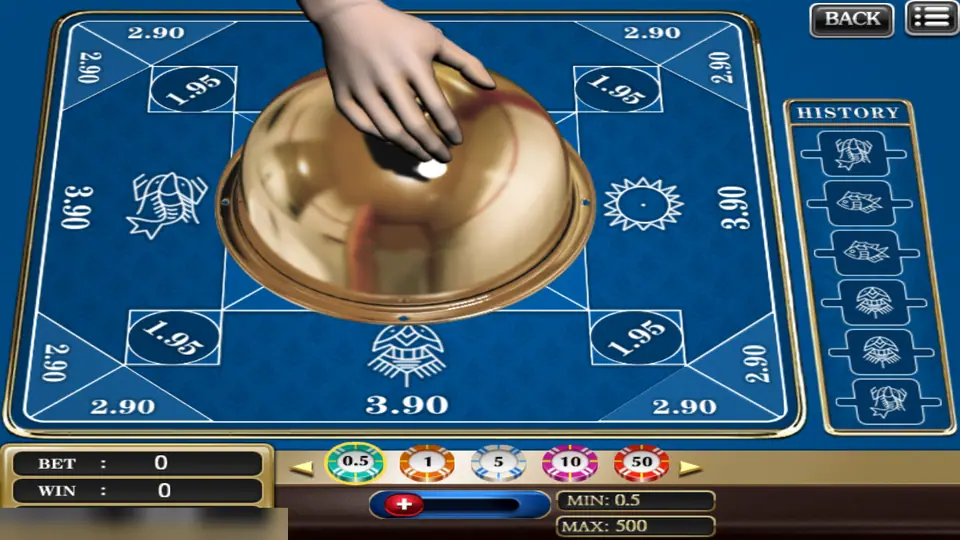 A hand lifting the brass cover off the Belangkai board, with the History column on the right