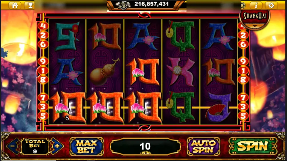 Fairy Moon Goddess line 3 win of 5 on three orange 10 symbols, total bet 9